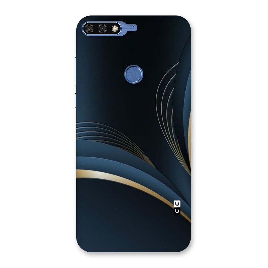 Gold Blue Beauty Back Case for Honor 7C