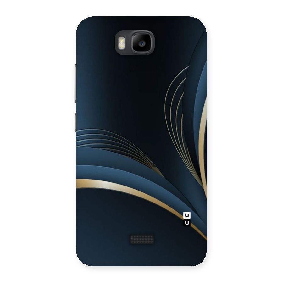 Gold Blue Beauty Back Case for Honor Bee