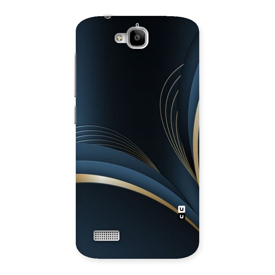 Gold Blue Beauty Back Case for Honor Holly