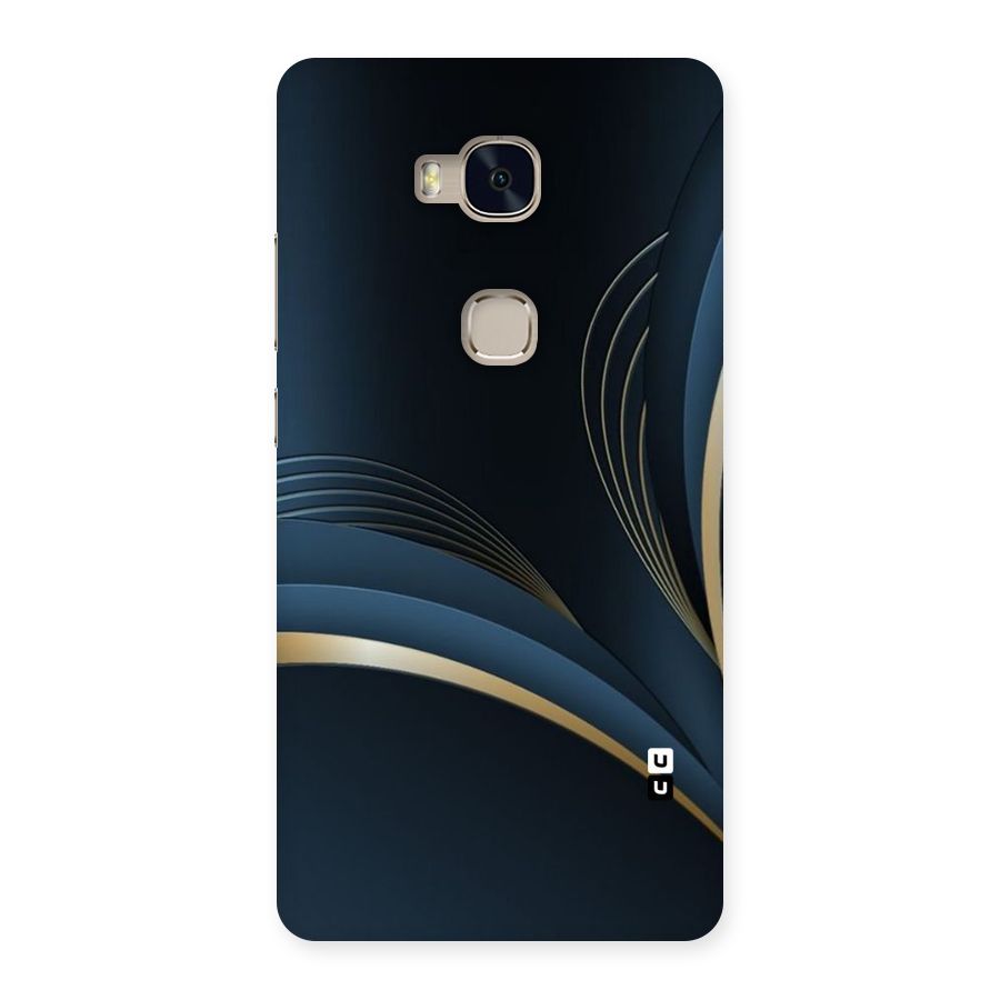 Gold Blue Beauty Back Case for Huawei Honor 5X