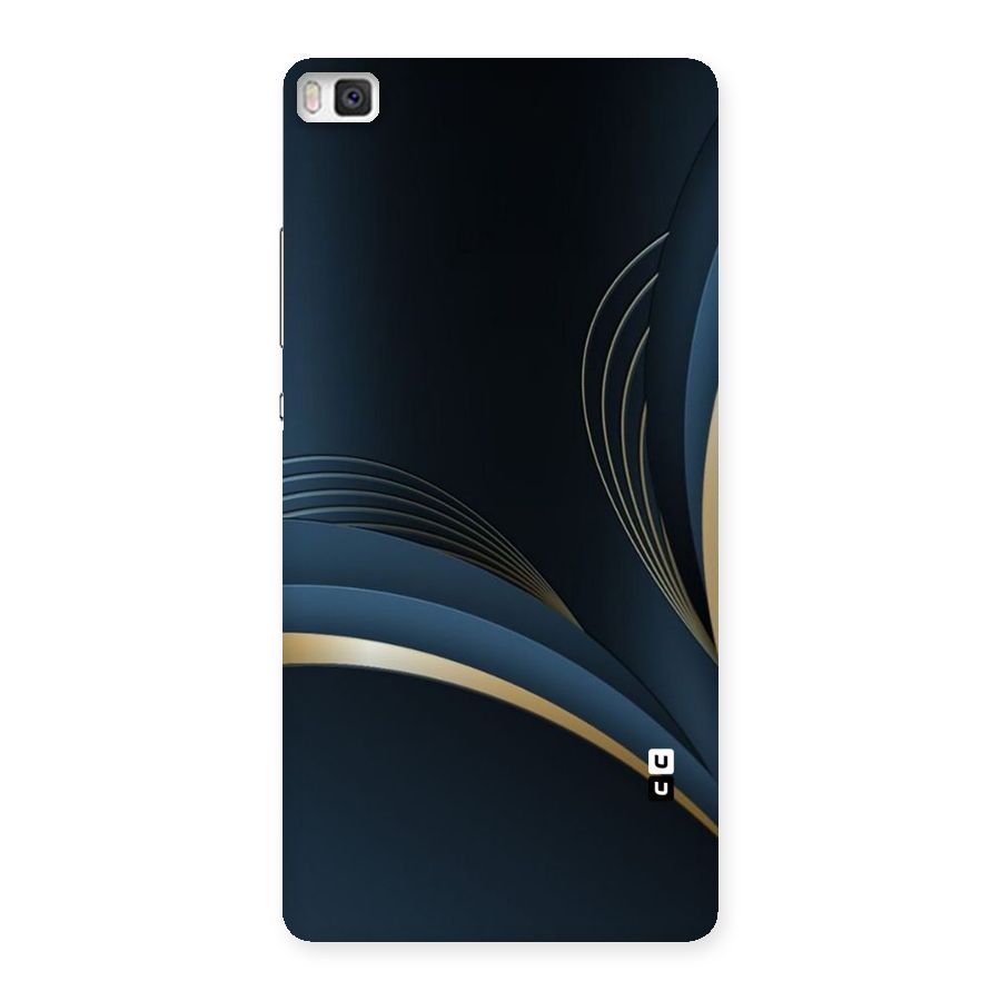 Gold Blue Beauty Back Case for Huawei P8