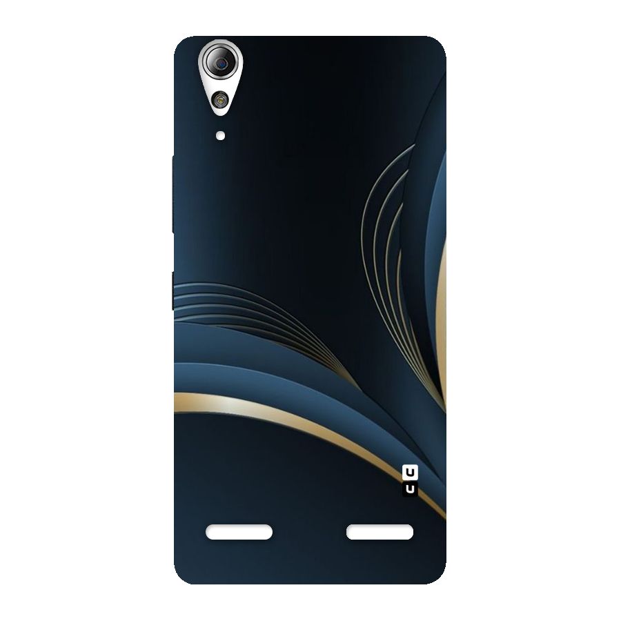 Gold Blue Beauty Back Case for Lenovo A6000