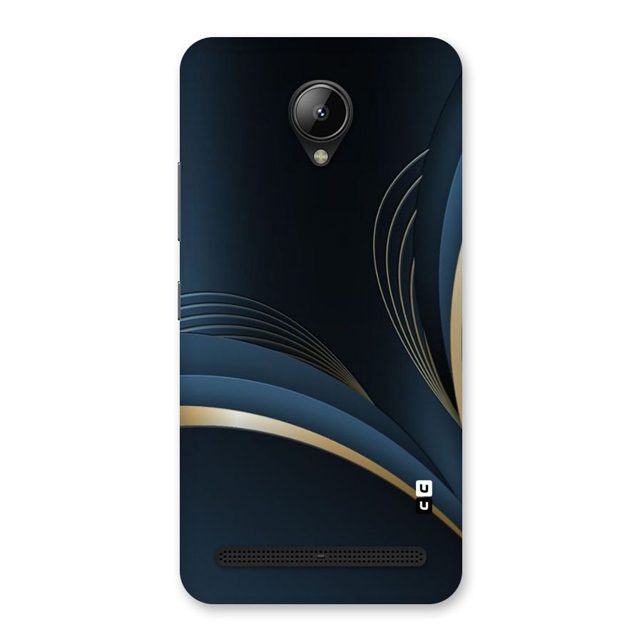 Gold Blue Beauty Back Case for Lenovo C2