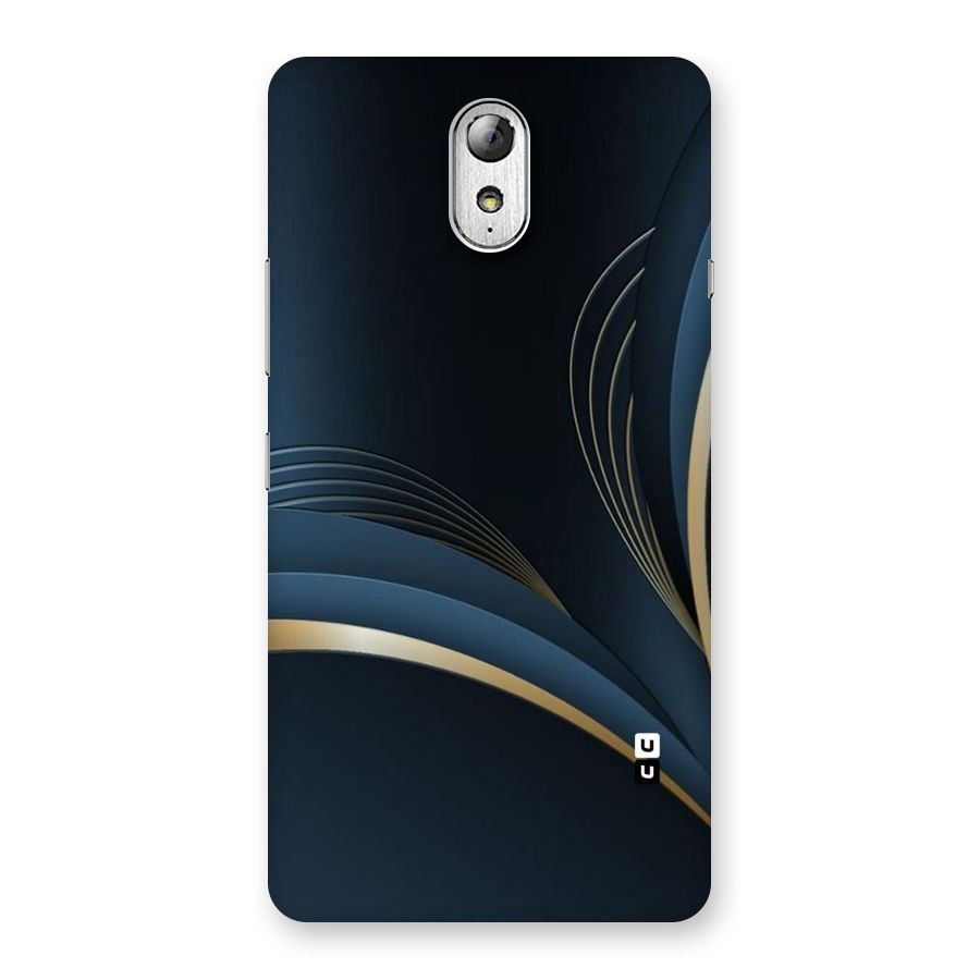 Gold Blue Beauty Back Case for Lenovo Vibe P1M