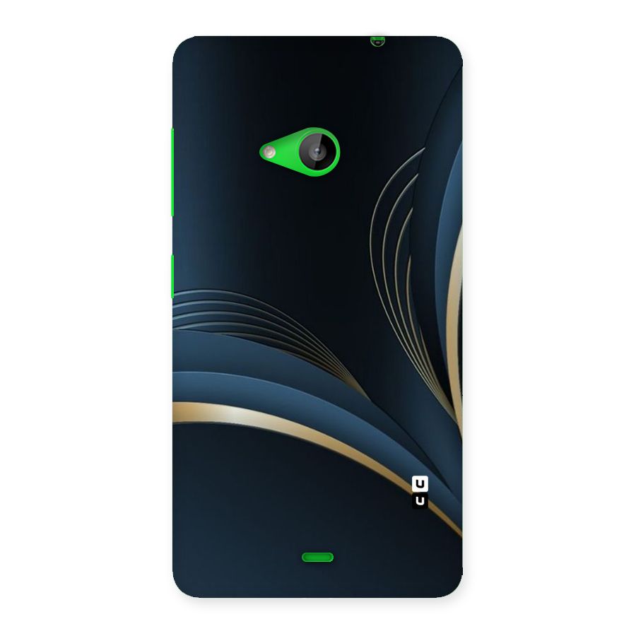 Gold Blue Beauty Back Case for Lumia 535
