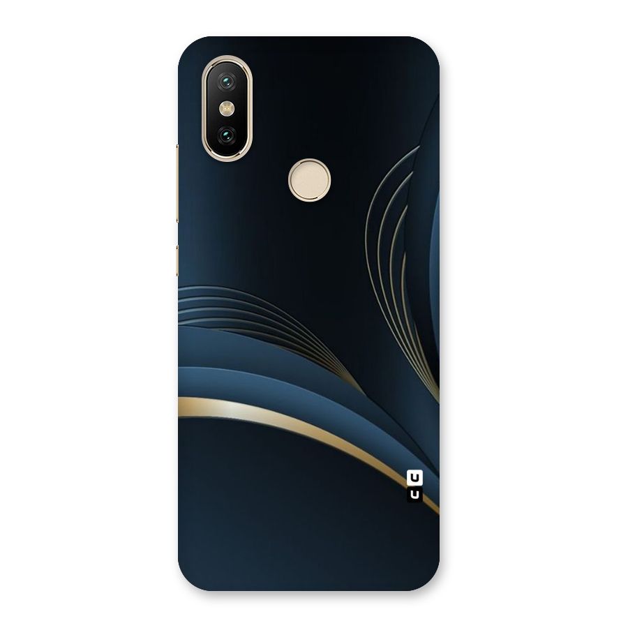 Gold Blue Beauty Back Case for Mi A2