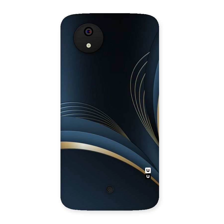Gold Blue Beauty Back Case for Micromax Canvas A1
