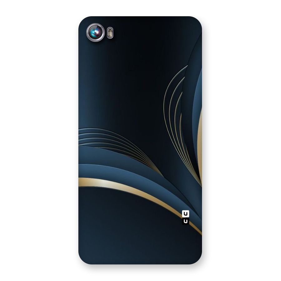 Gold Blue Beauty Back Case for Micromax Canvas Fire 4 A107