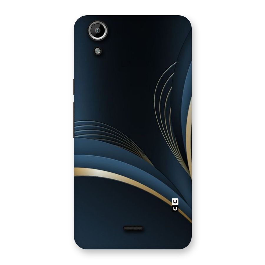 Gold Blue Beauty Back Case for Micromax Canvas Selfie Lens Q345