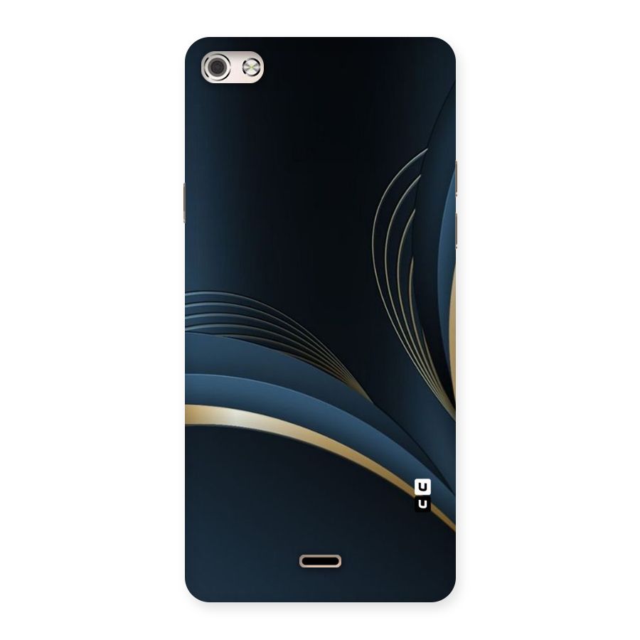 Gold Blue Beauty Back Case for Micromax Canvas Silver 5