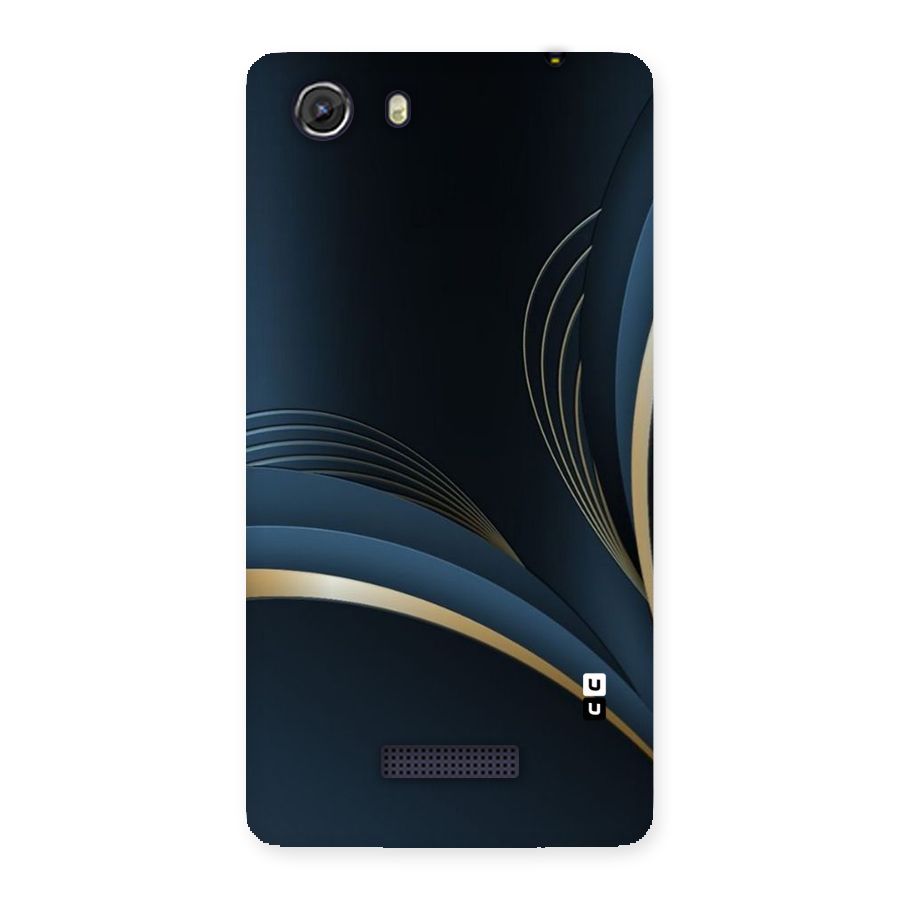 Gold Blue Beauty Back Case for Micromax Unite 3