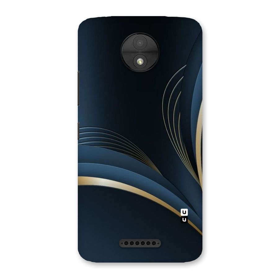 Gold Blue Beauty Back Case for Moto C
