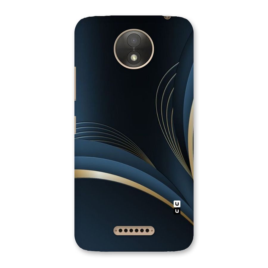 Gold Blue Beauty Back Case for Moto C Plus