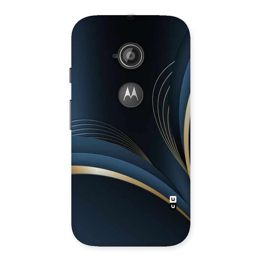 Gold Blue Beauty Back Case for Moto E 2nd Gen