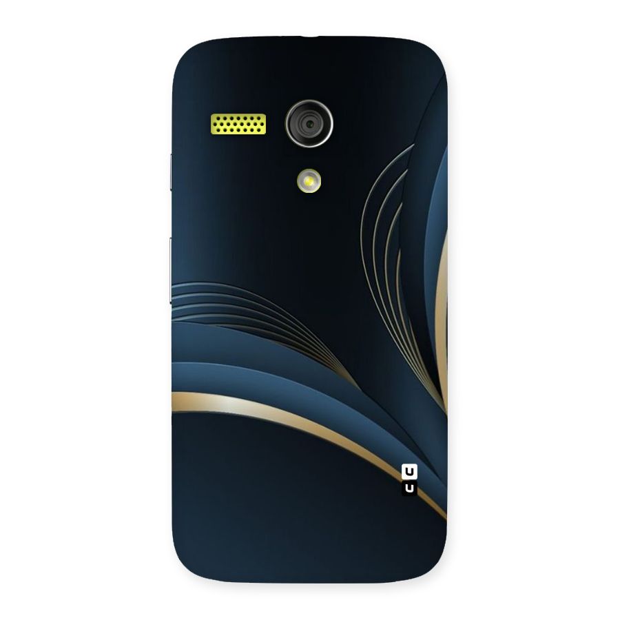 Gold Blue Beauty Back Case for Moto G