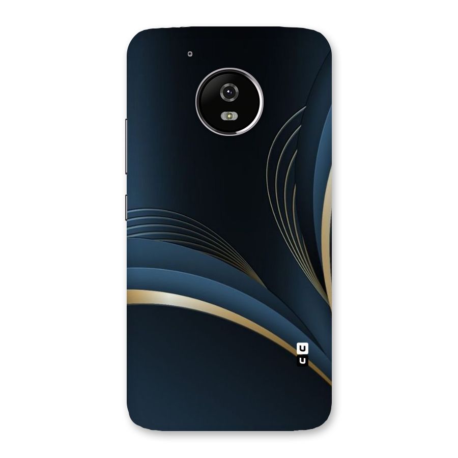 Gold Blue Beauty Back Case for Moto G5