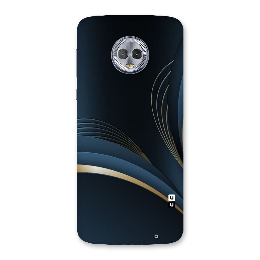 Gold Blue Beauty Back Case for Moto G6 Plus