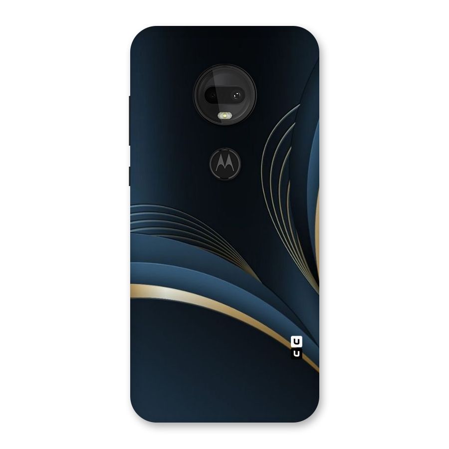 Gold Blue Beauty Back Case for Moto G7