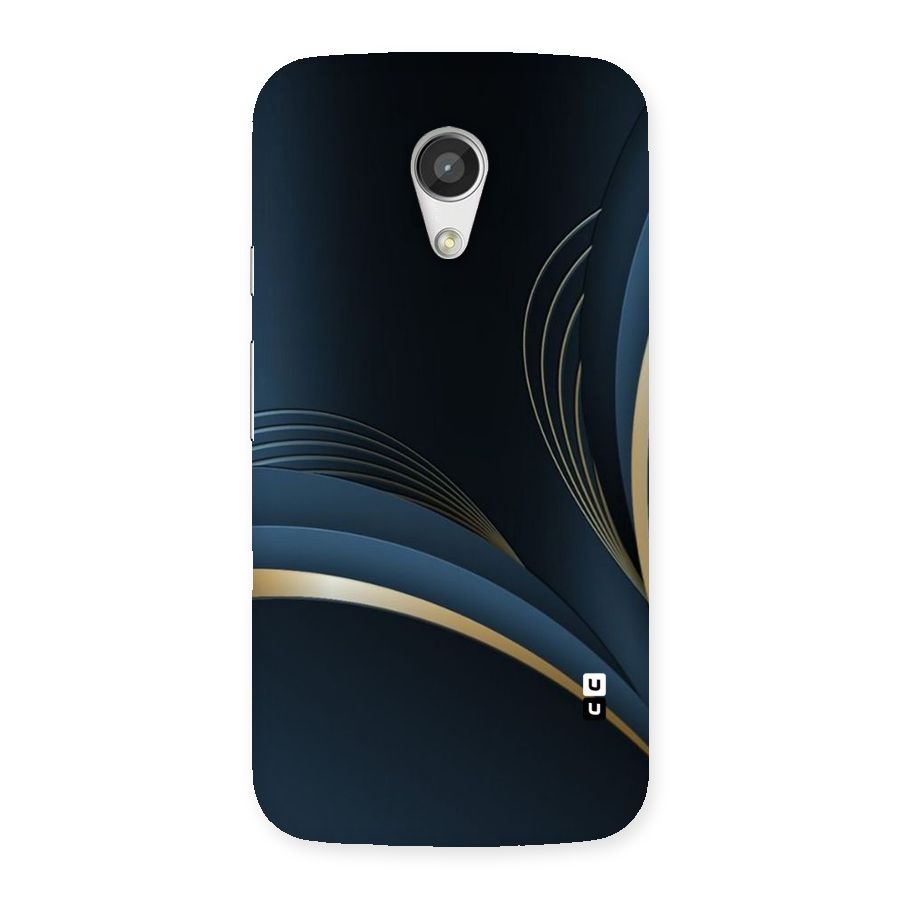 Gold Blue Beauty Back Case for Moto G 2nd Gen