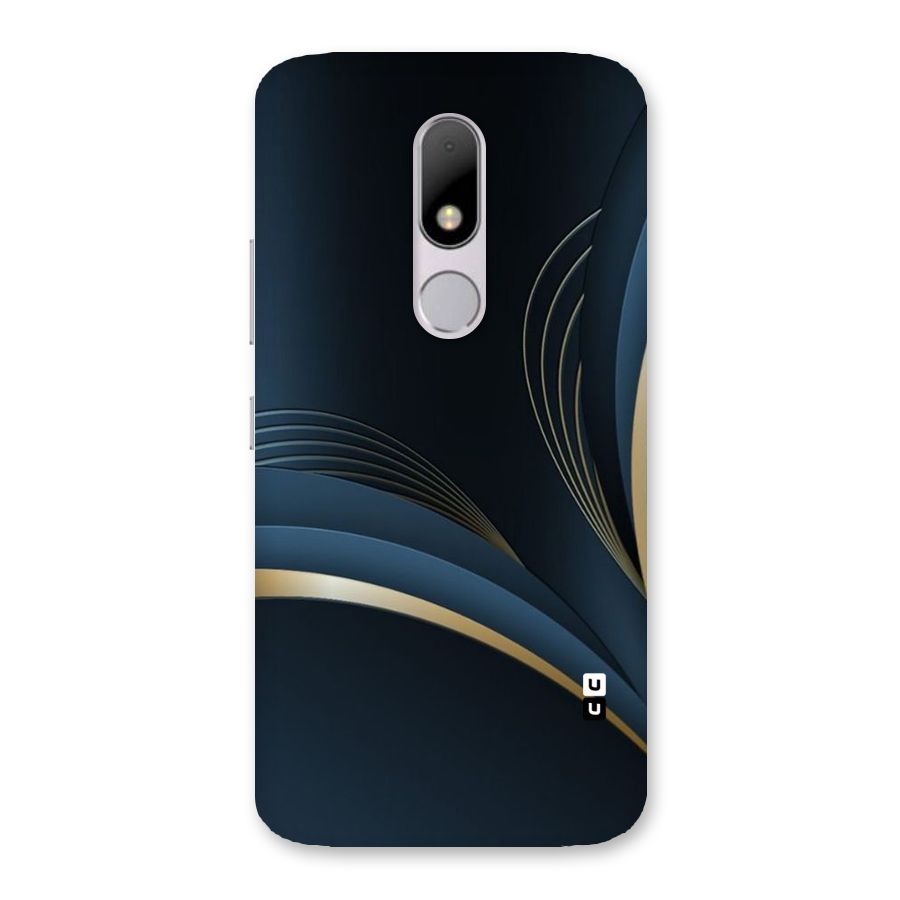Gold Blue Beauty Back Case for Moto M