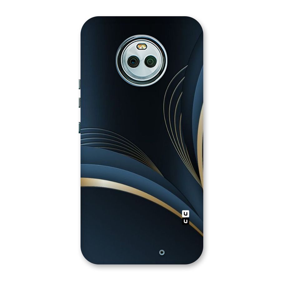 Gold Blue Beauty Back Case for Moto X4
