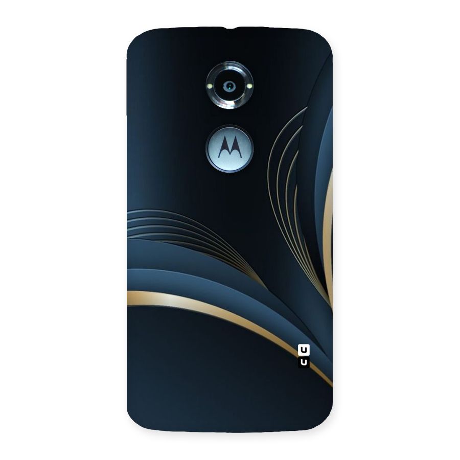 Gold Blue Beauty Back Case for Moto X 2nd Gen