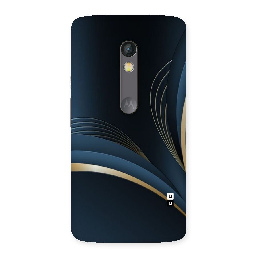 Gold Blue Beauty Back Case for Moto X Play