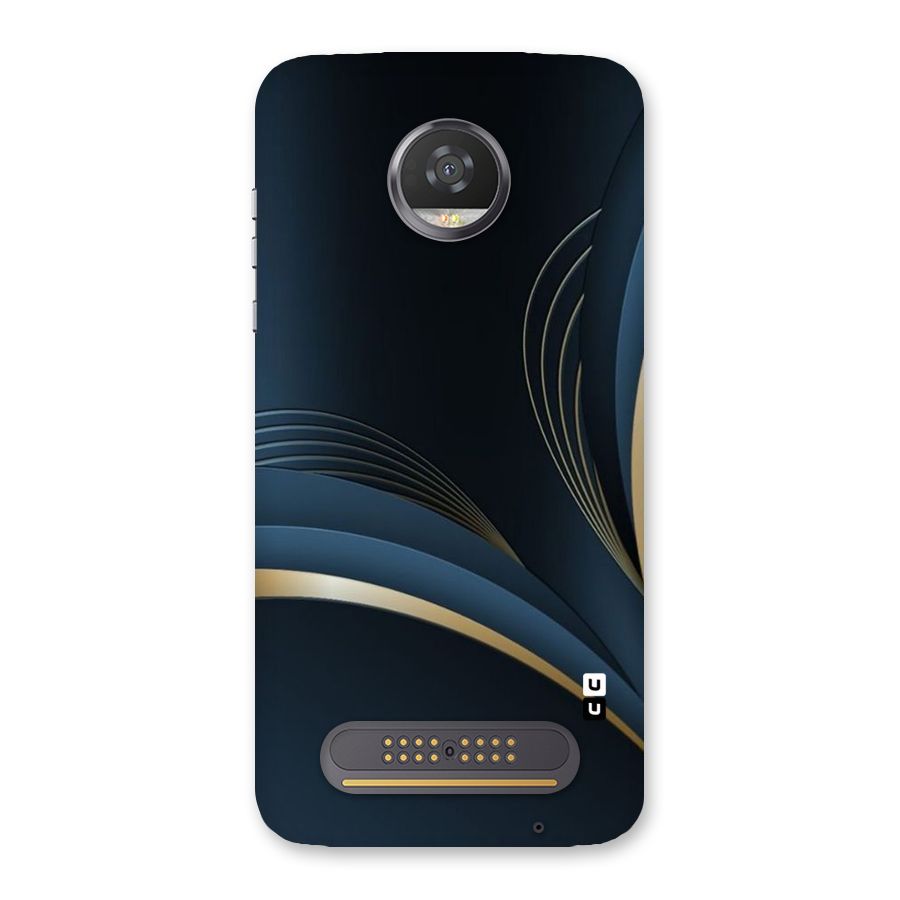 Gold Blue Beauty Back Case for Moto Z2 Play