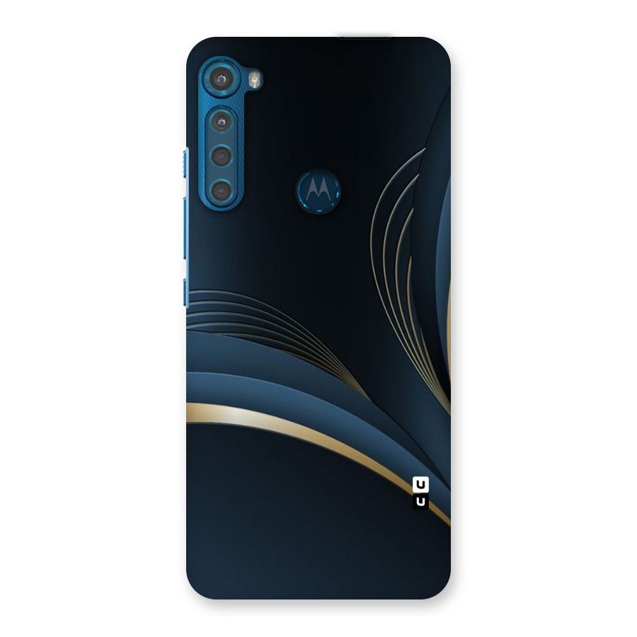 Gold Blue Beauty Back Case for Motorola One Fusion Plus