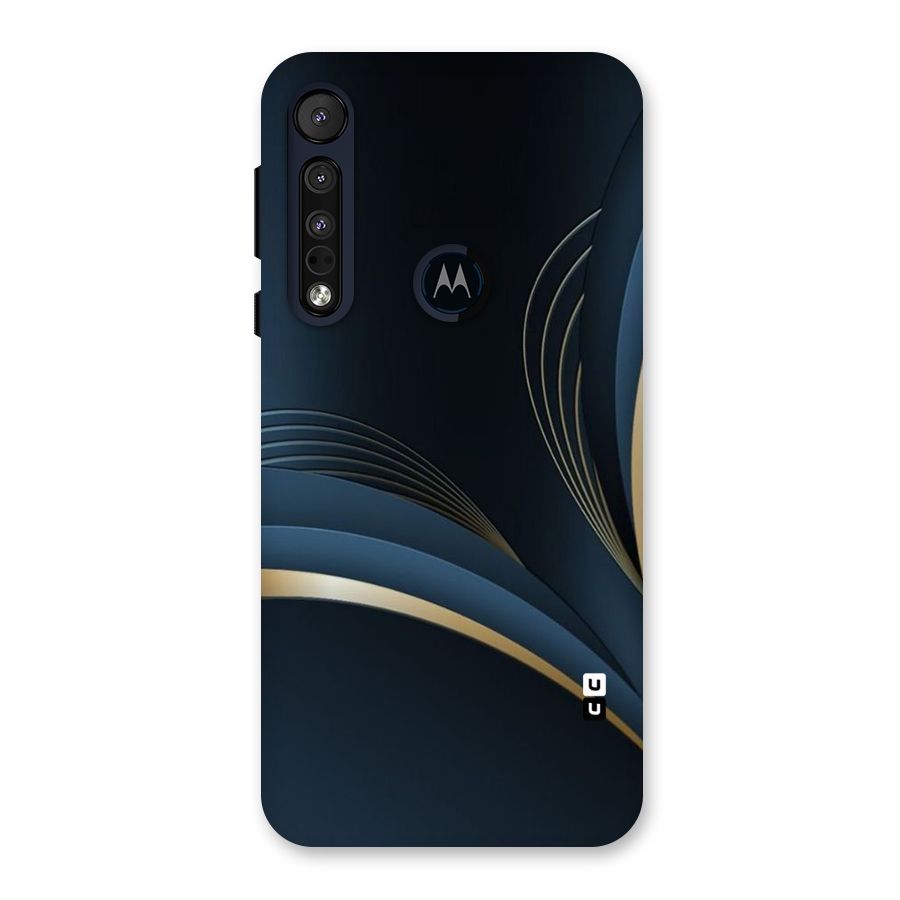 Gold Blue Beauty Back Case for Motorola One Macro