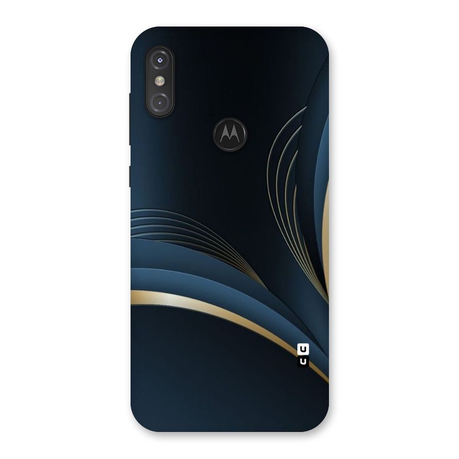 Gold Blue Beauty Back Case for Motorola One Power