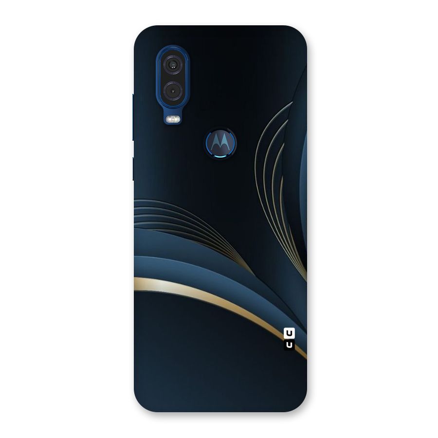 Gold Blue Beauty Back Case for Motorola One Vision