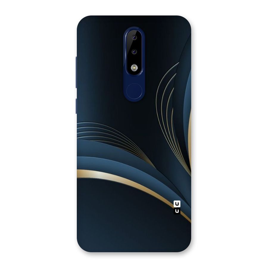 Gold Blue Beauty Back Case for Nokia 5.1 Plus