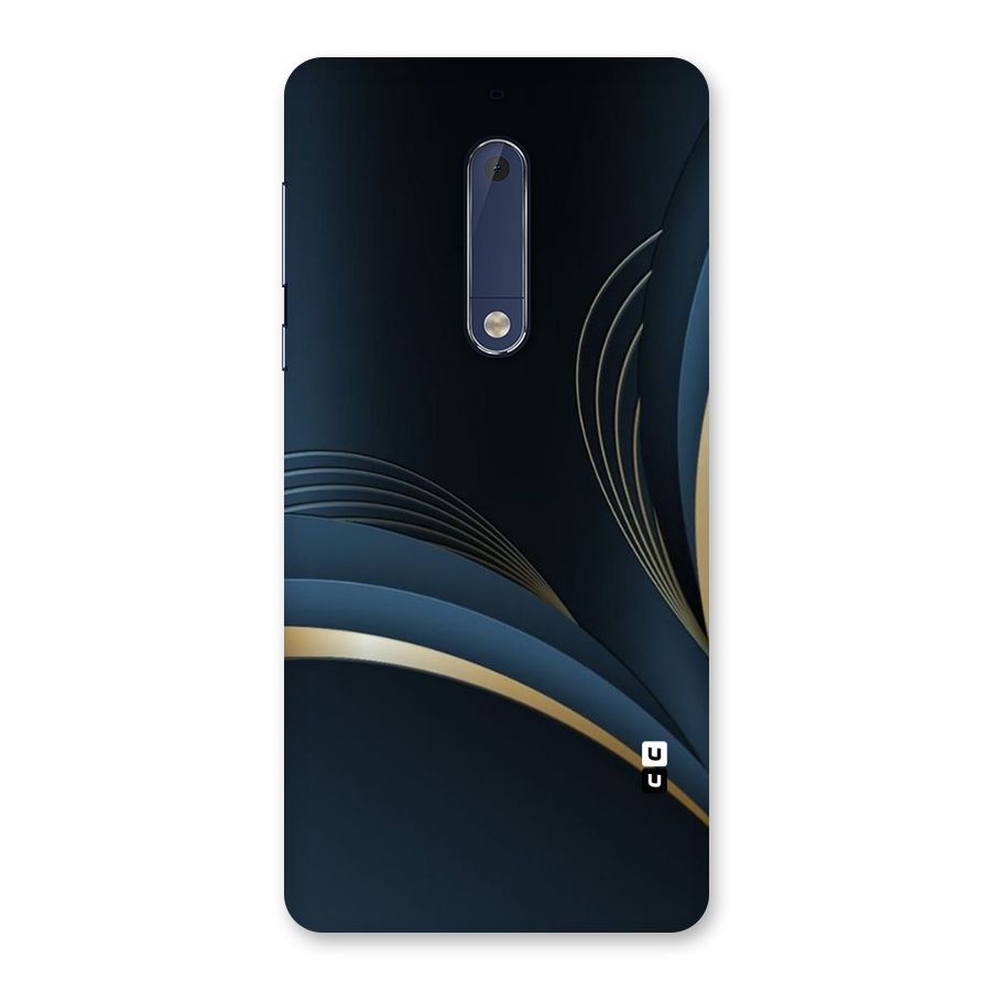 Gold Blue Beauty Back Case for Nokia 5