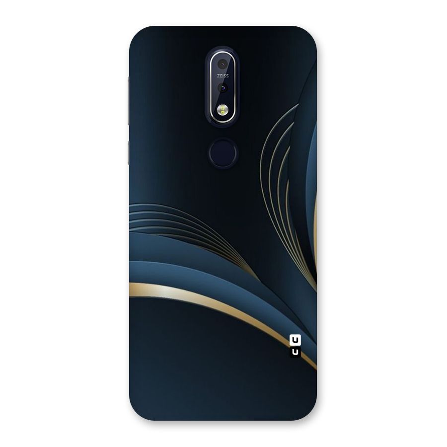 Gold Blue Beauty Back Case for Nokia 7.1
