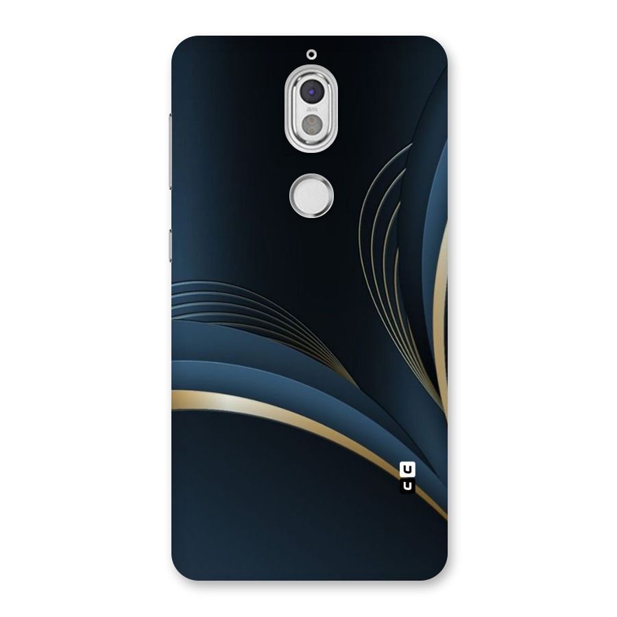 Gold Blue Beauty Back Case for Nokia 7