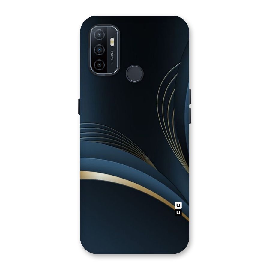 Gold Blue Beauty Back Case for Oppo A32