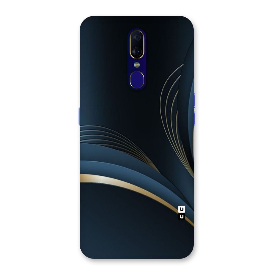 Gold Blue Beauty Back Case for Oppo F11