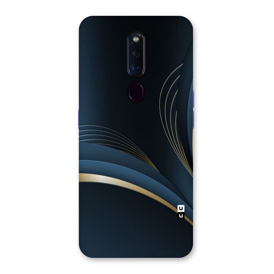 Gold Blue Beauty Back Case for Oppo F11 Pro