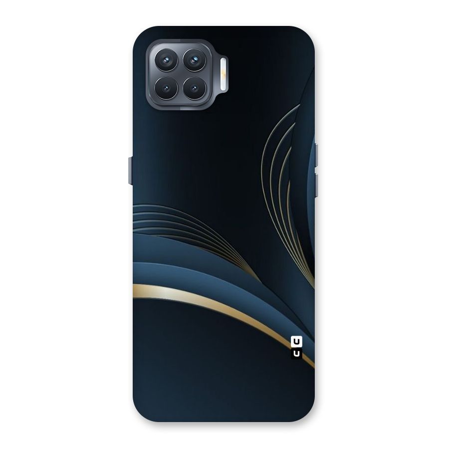 Gold Blue Beauty Back Case for Oppo F17 Pro