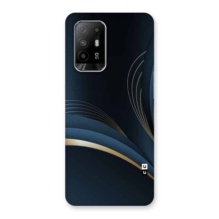 Gold Blue Beauty Back Case for Oppo F19 Pro Plus 5G