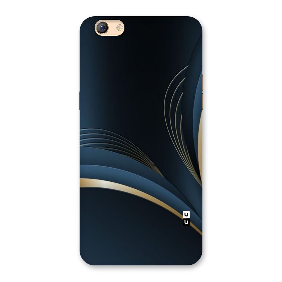 Gold Blue Beauty Back Case for Oppo F3 Plus