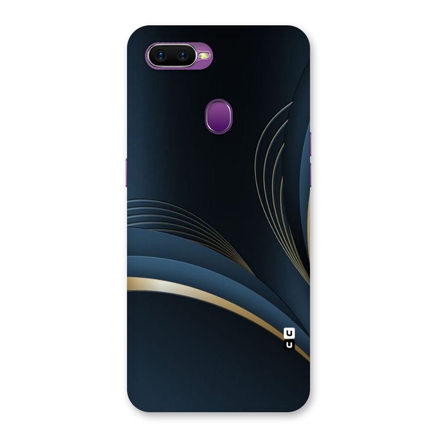 Gold Blue Beauty Back Case for Oppo F9
