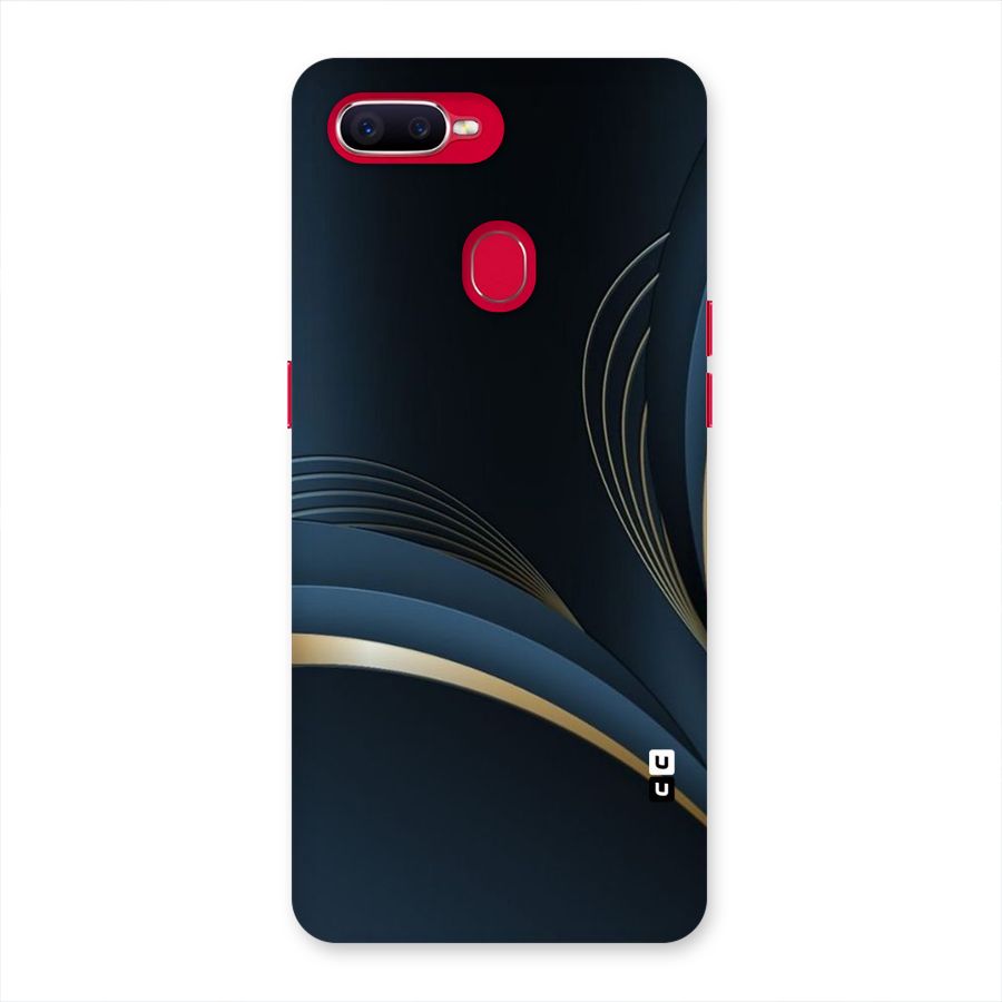 Gold Blue Beauty Back Case for Oppo F9 Pro