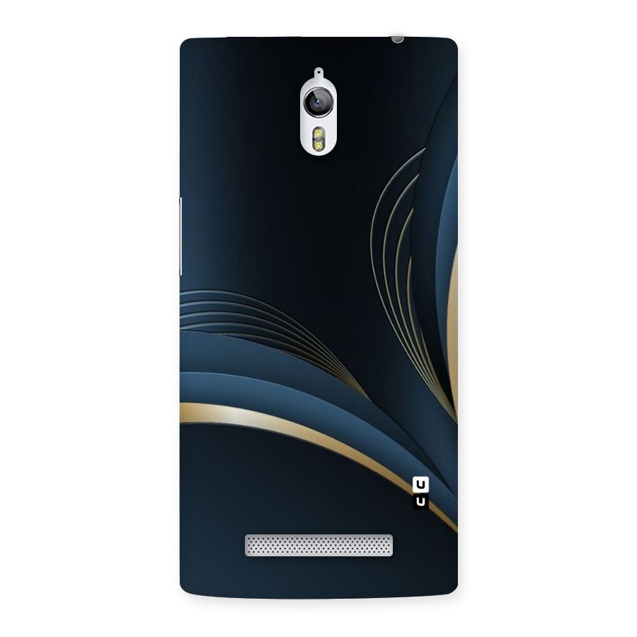 Gold Blue Beauty Back Case for Oppo Find 7