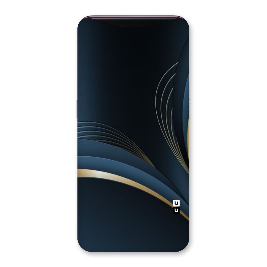 Gold Blue Beauty Back Case for Oppo Find X