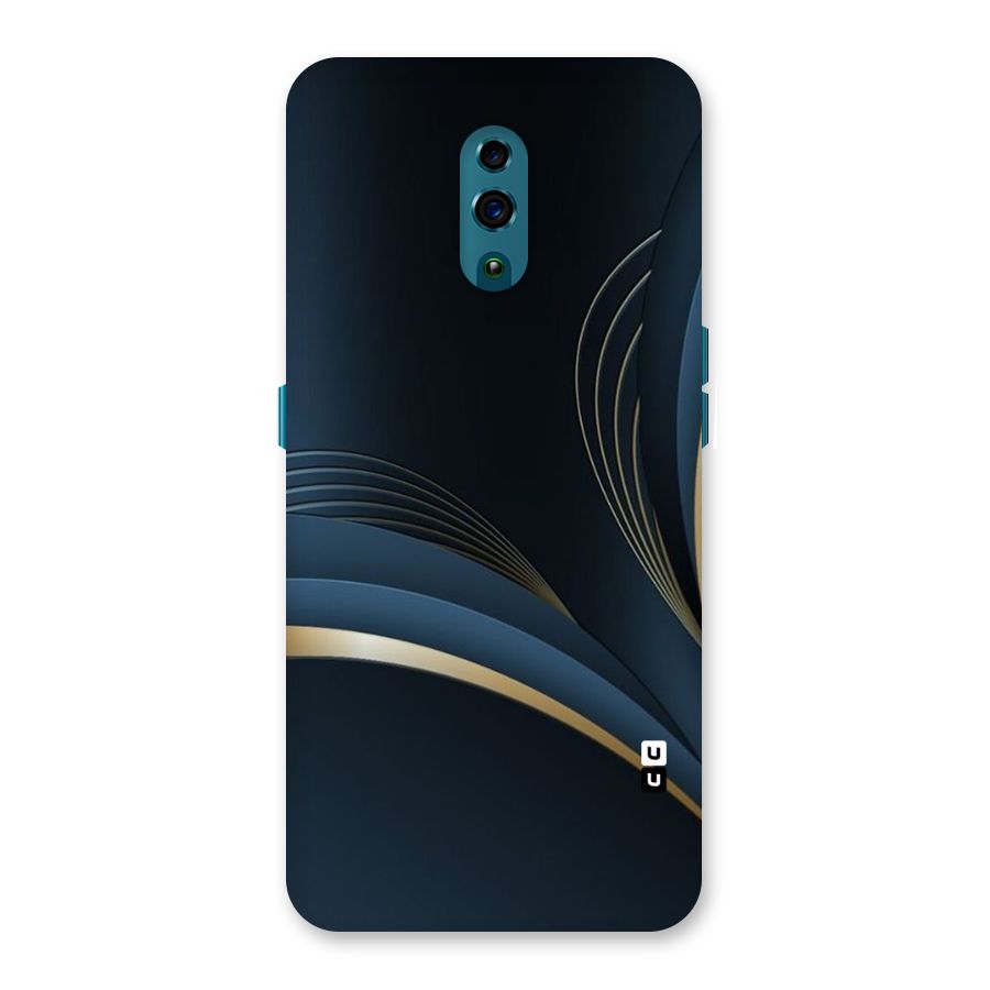 Gold Blue Beauty Back Case for Oppo Reno