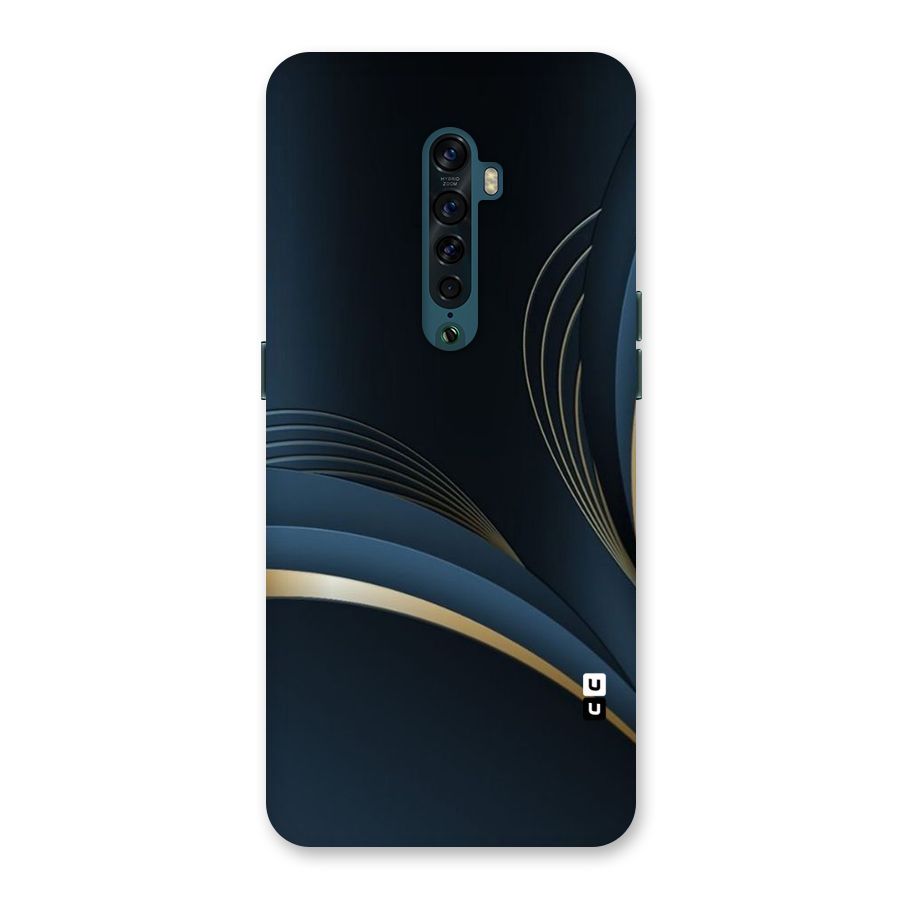 Gold Blue Beauty Back Case for Oppo Reno2