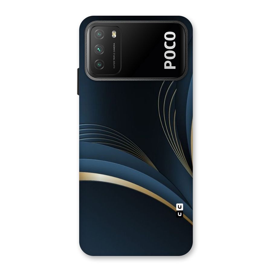 Gold Blue Beauty Back Case for Poco M3