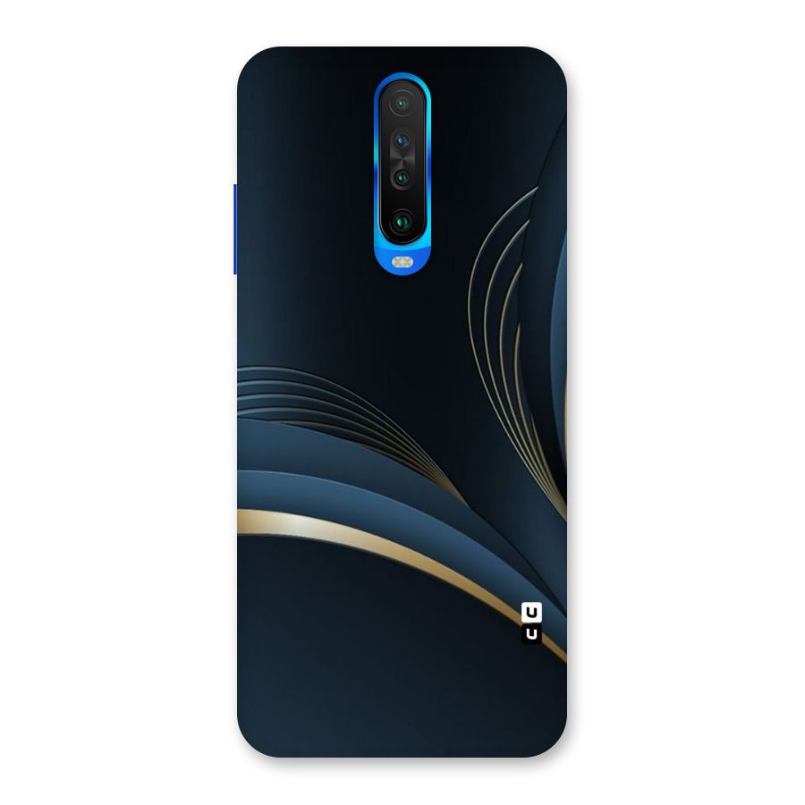 Gold Blue Beauty Back Case for Poco X2